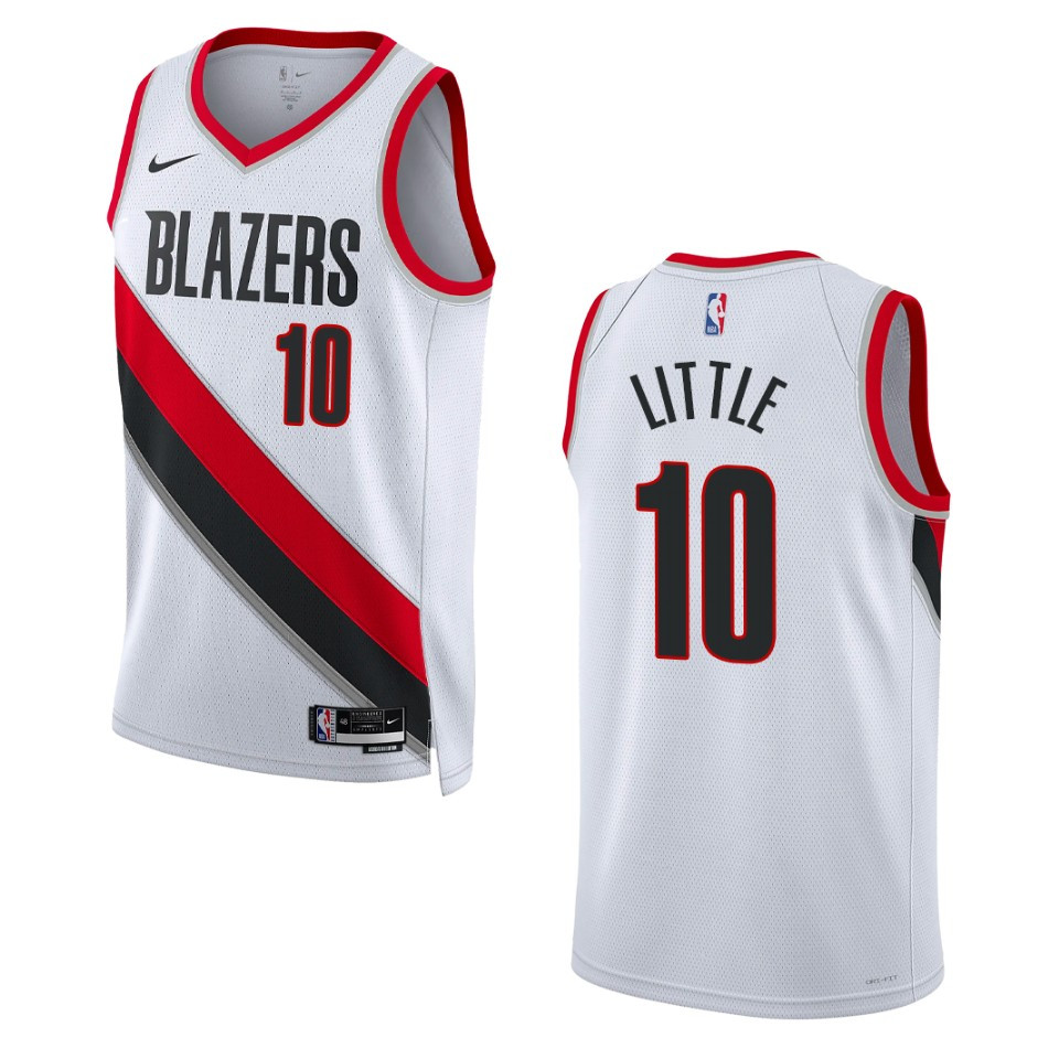 Portland Trail Blazers Nassir Little 2022-23 Association Edition White Swingman Basketball Jersey