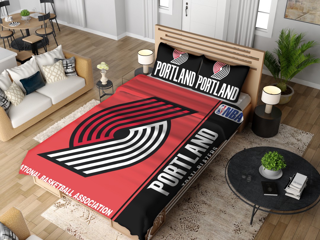 Alternative view of Portland Trail Blazers NBA Basketball Bedding Set - Custom Bedding Set