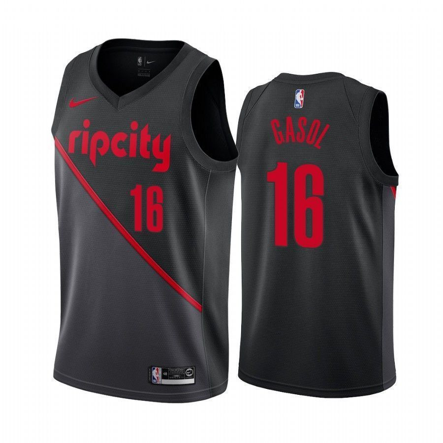 Portland Trail Blazers Pau Gasol 16 City Men's Basketball Jersey - JS177 