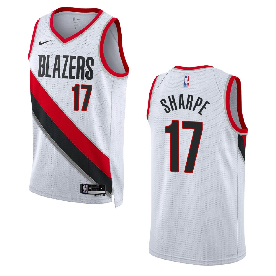 Portland Trail Blazers Shaedon Sharpe 2022-23 Association Edition White Swingman Basketball Jersey