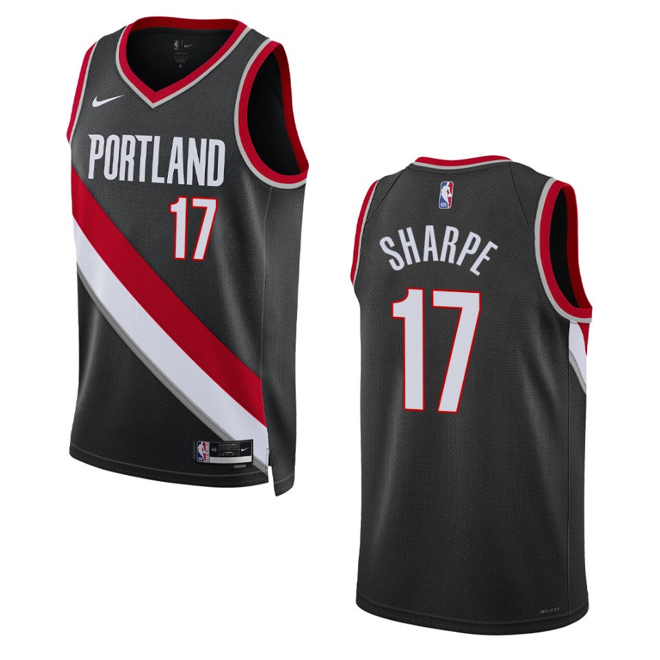 Portland Trail Blazers Shaedon Sharpe 2022-23 Icon Edition Black Swingman Basketball Jersey