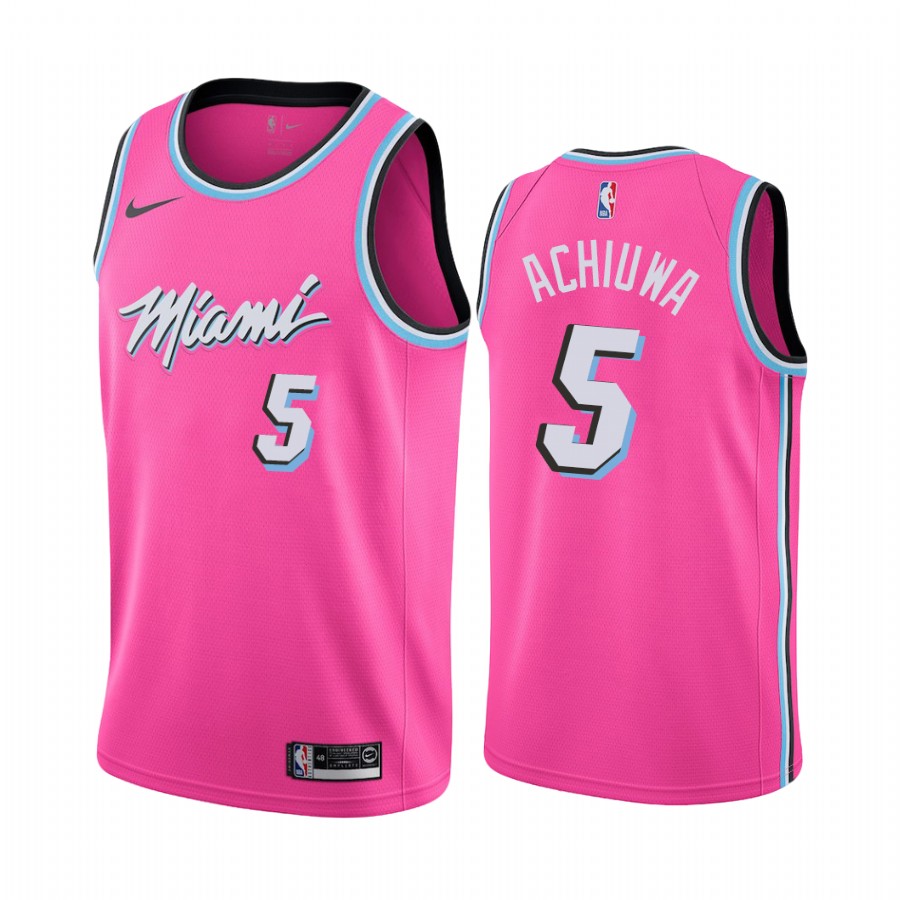 Precious Achiuwa Miami Heat 2020-21 Pink Earned Basketball Jersey 2020 Nba Draft
