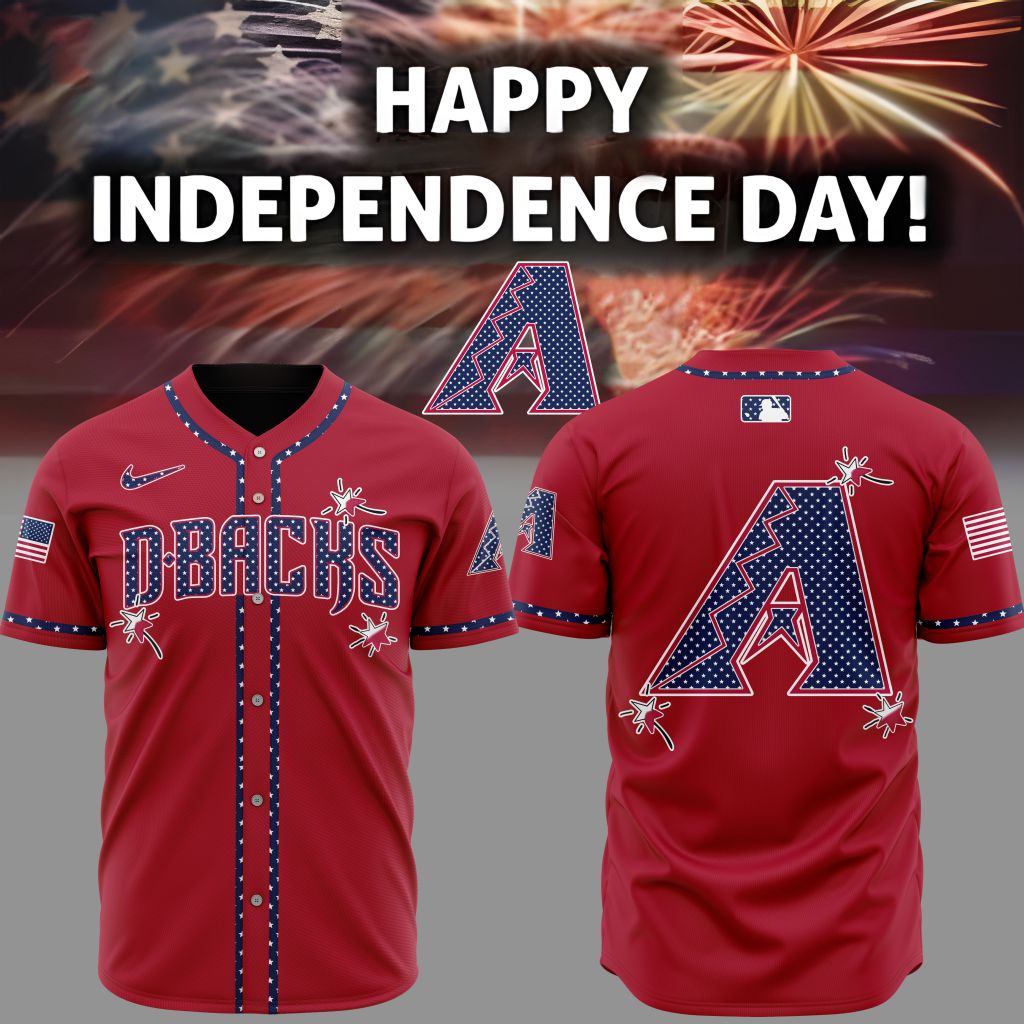 Premium Mlb Arizona Diamondbacks Happy Independence Day Custom Baseball Jersey