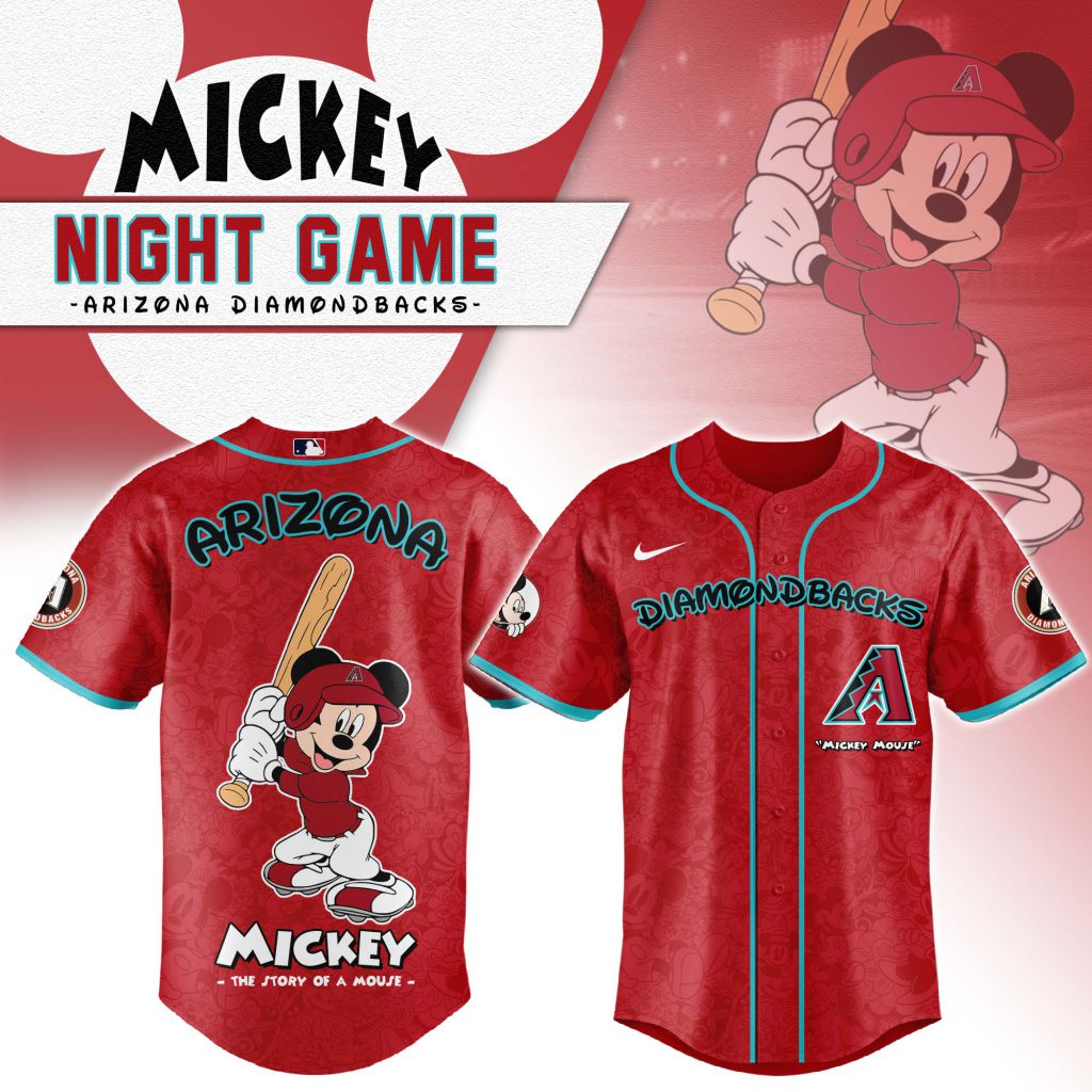 Premium Mlb Arizona Diamondbacks X Mickey Mouse Custom Baseball Jersey