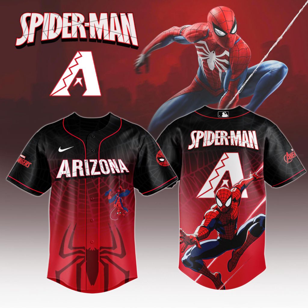 Premium Mlb Arizona Diamondbacks X Spider-man Custom Baseball Jersey