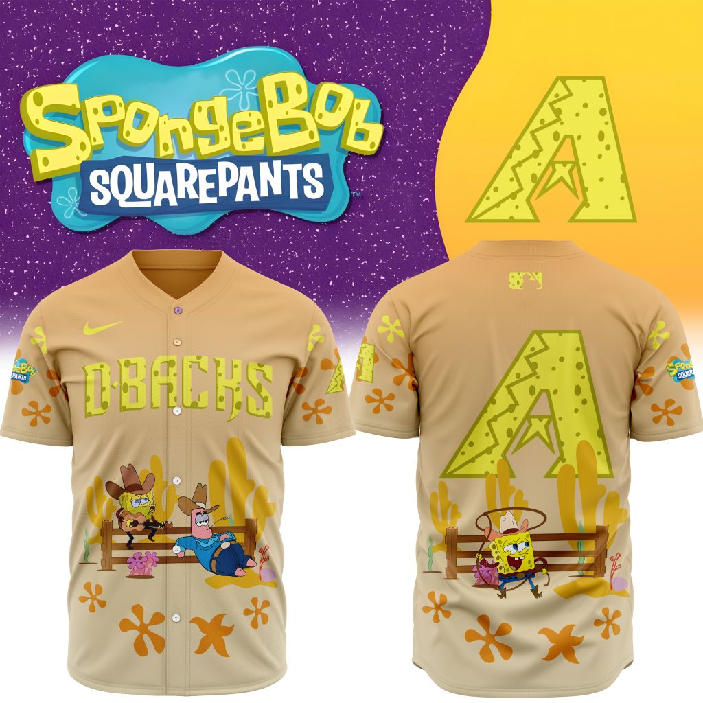 Premium Mlb Arizona Diamondbacks X Spongebob Squarepants Special Custom Baseball Jersey