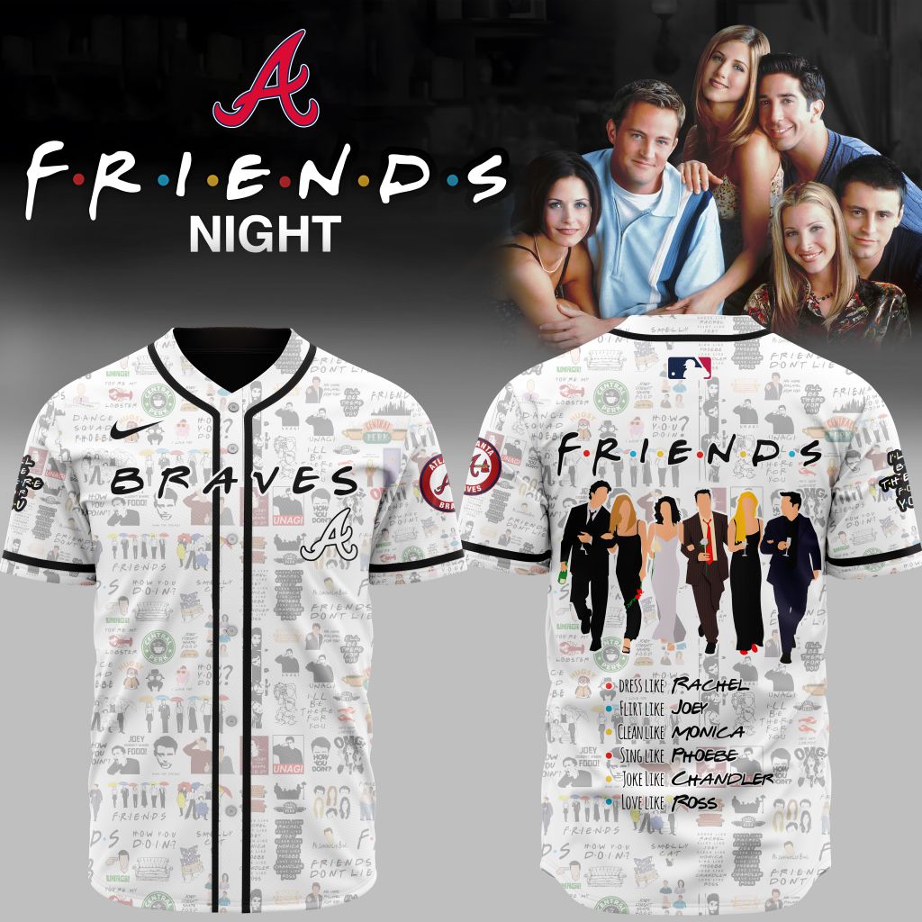 Premium Mlb Atlanta Braves X Friends Custom Baseball Jersey