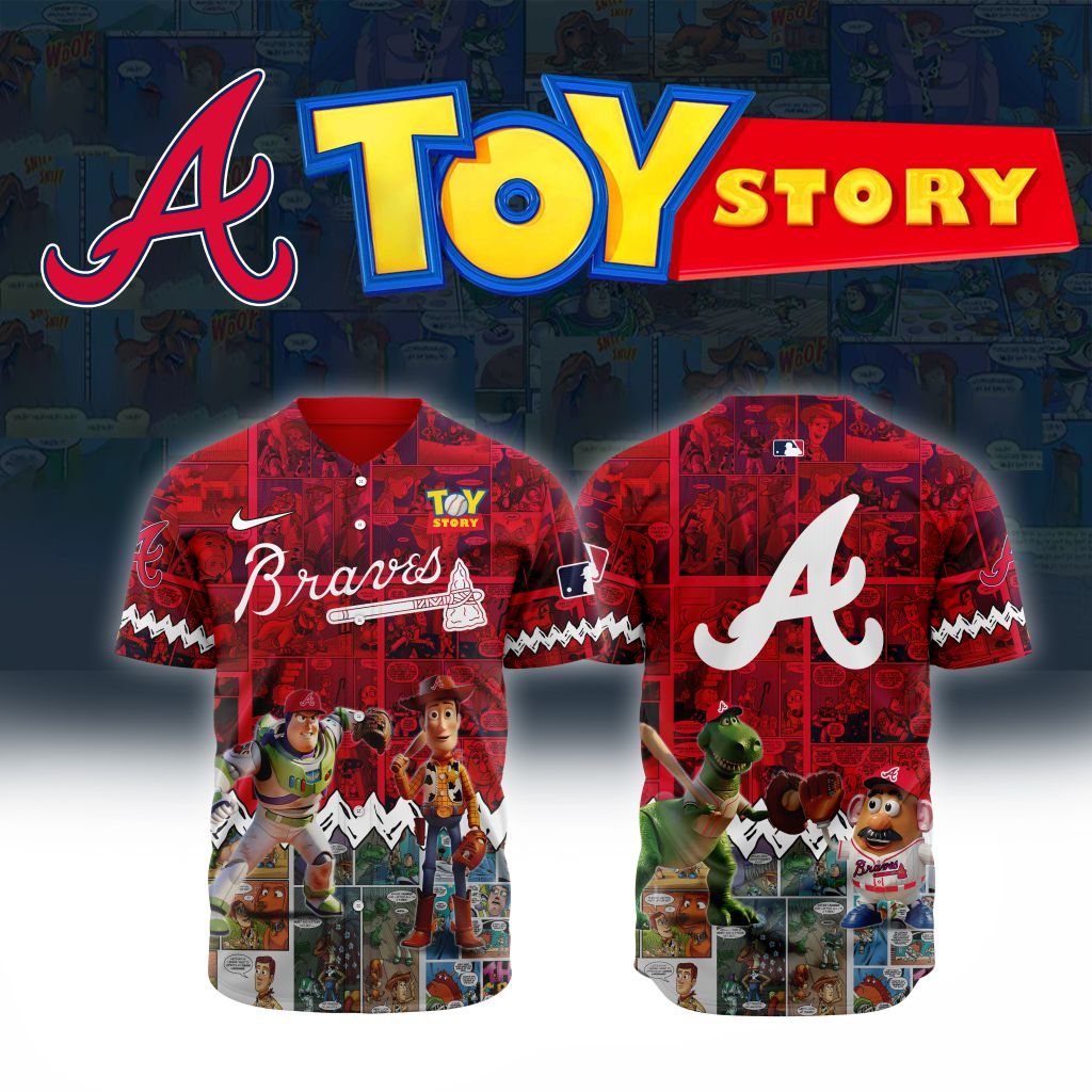 Premium Mlb Atlanta Braves X Toy Story Custom Baseball Jersey