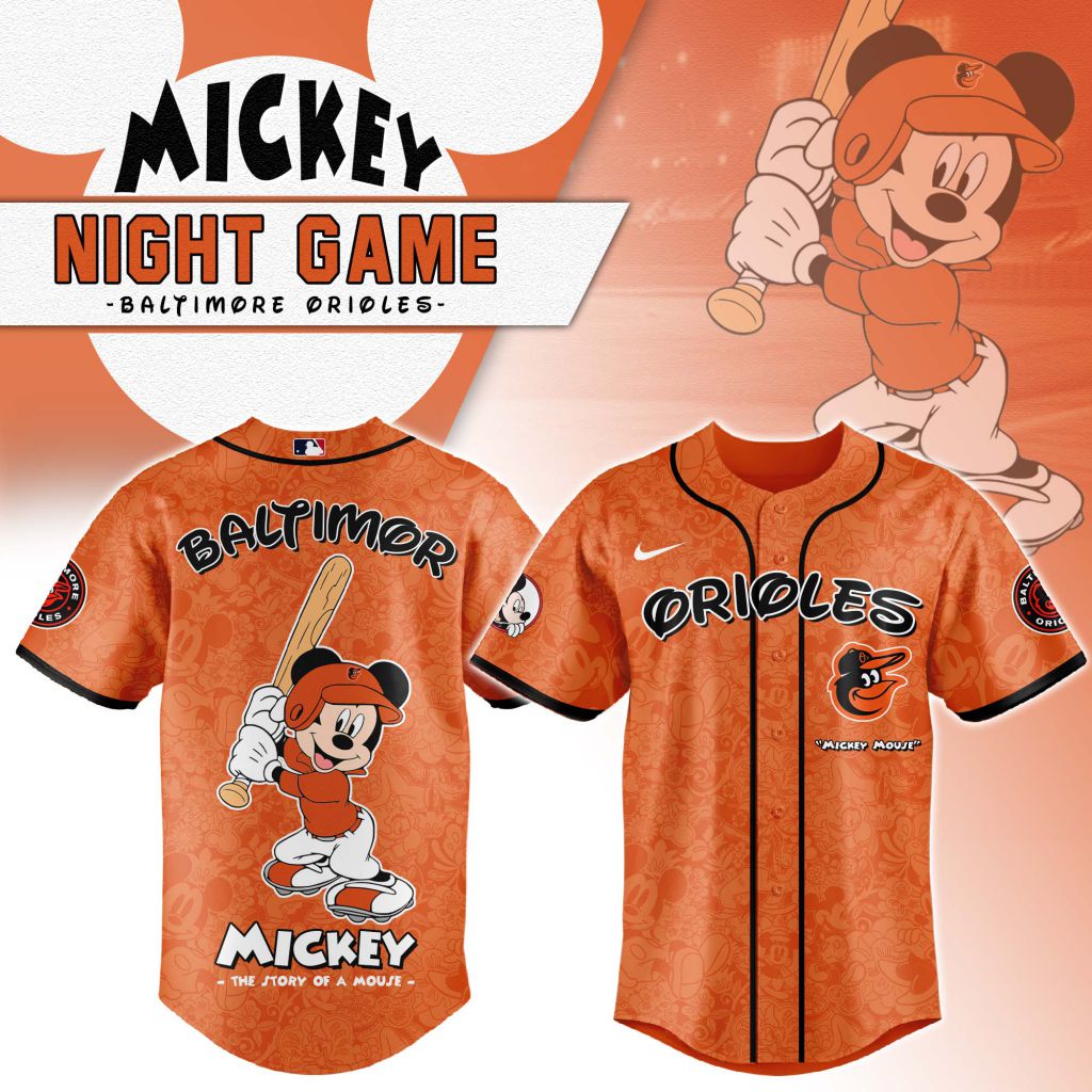 Premium Mlb Baltimore Orioles X Mickey Mouse Custom Baseball Jersey