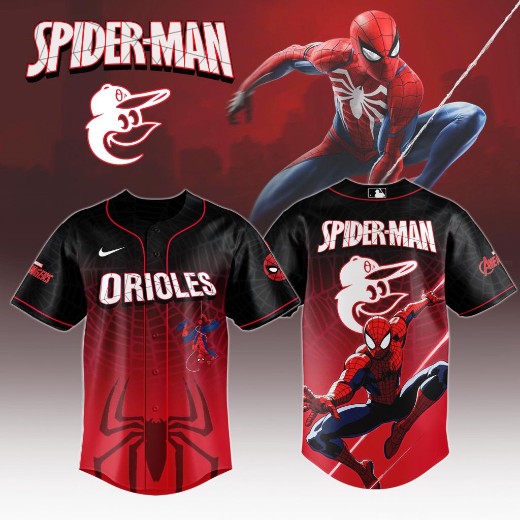 Premium Mlb Baltimore Orioles X Spider-man Custom Baseball Jersey