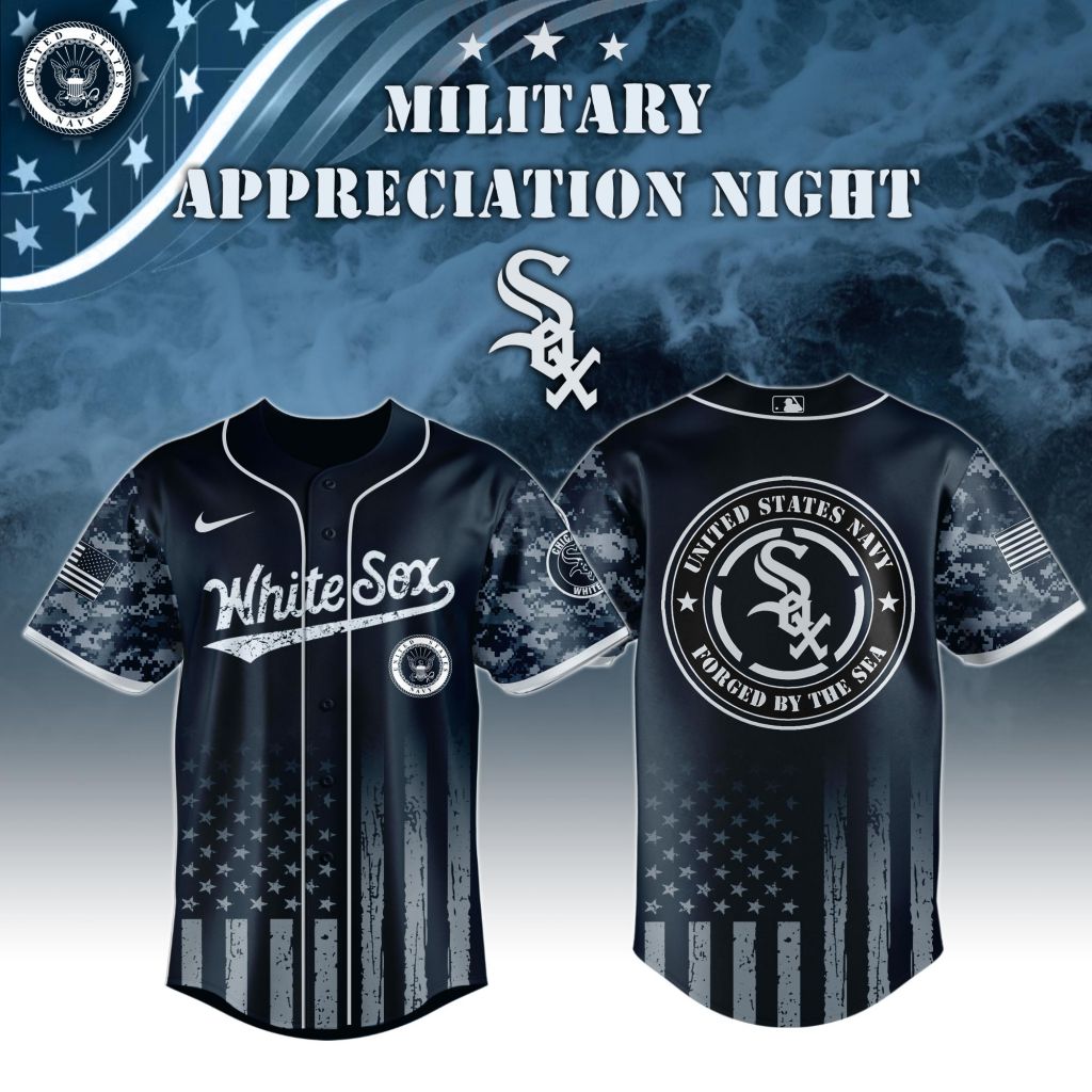 Premium Mlb Chicago White Sox Navy Military Appreciation Custom Baseball Jersey
