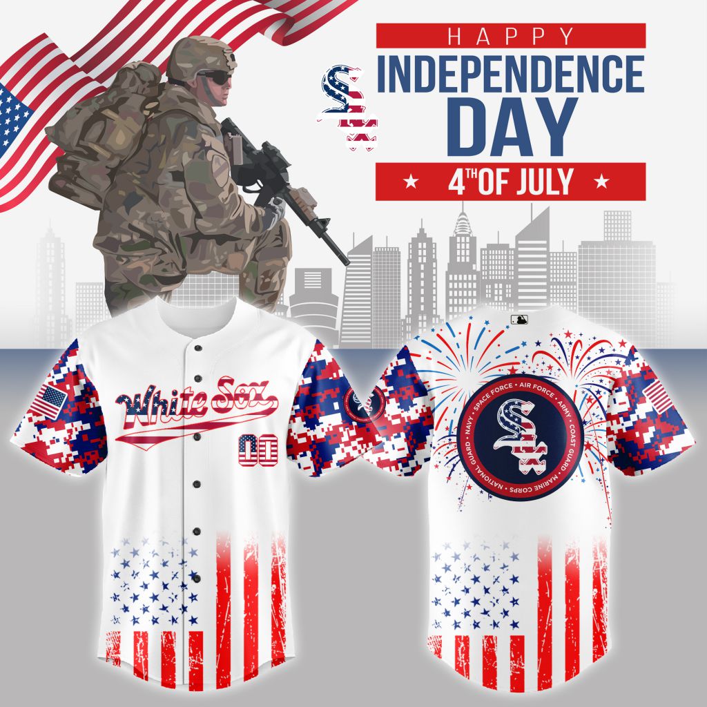 Premium Mlb Chicago White Sox Special The 4th Of July Military Custom Baseball Jersey