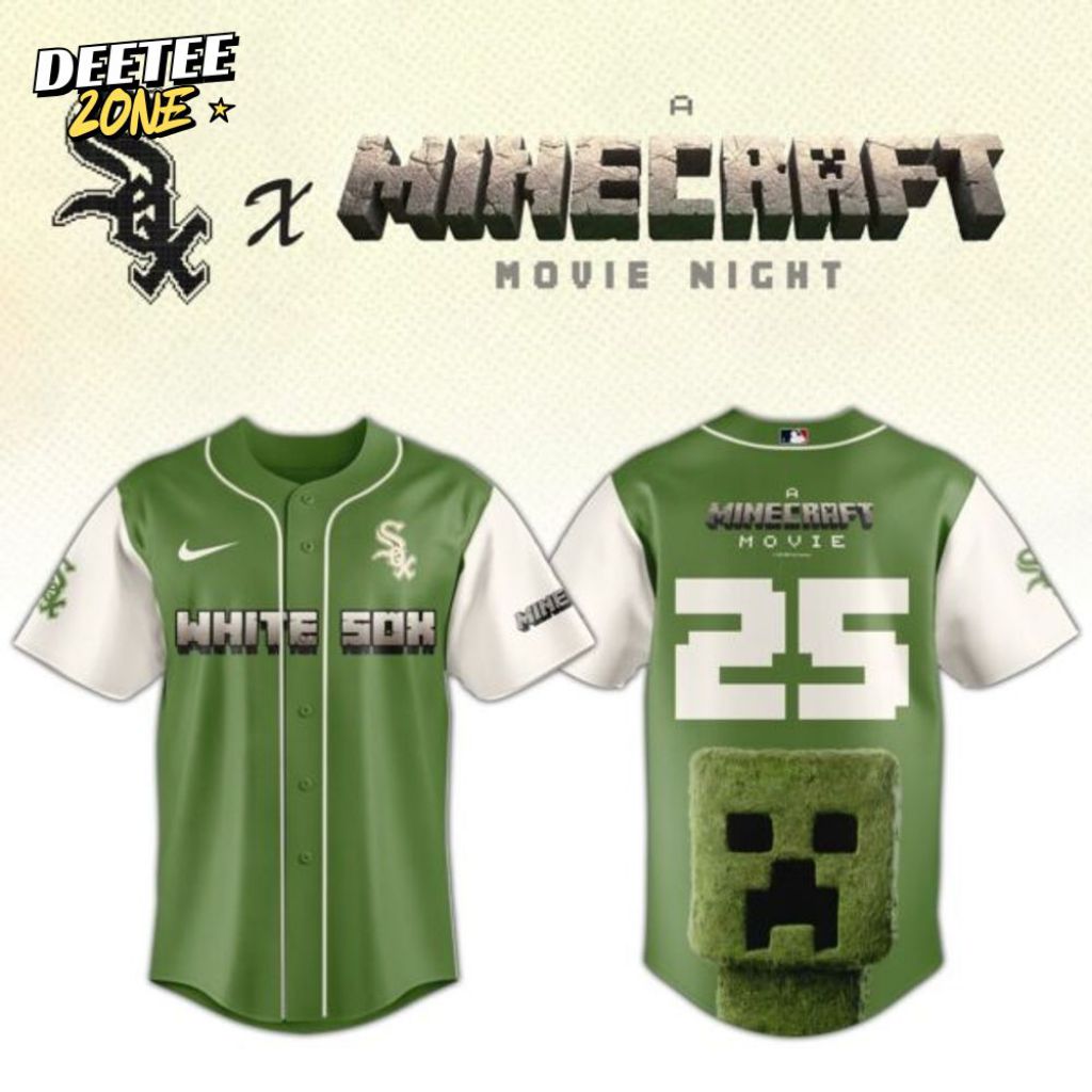 Premium Mlb Chicago White Sox X A Minecraft Movie Custom Baseball Jersey