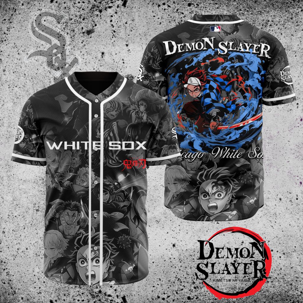 Premium Mlb Chicago White Sox X Demon Slayer Custom Baseball Jersey