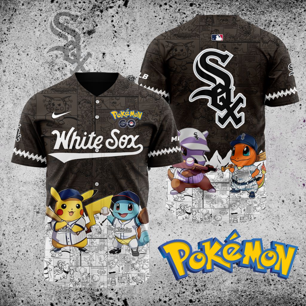 Premium Mlb Chicago White Sox X Pokemon Custom Baseball Jersey