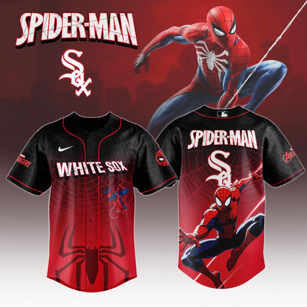 Premium Mlb Chicago White Sox X Spider-man Custom Baseball Jersey