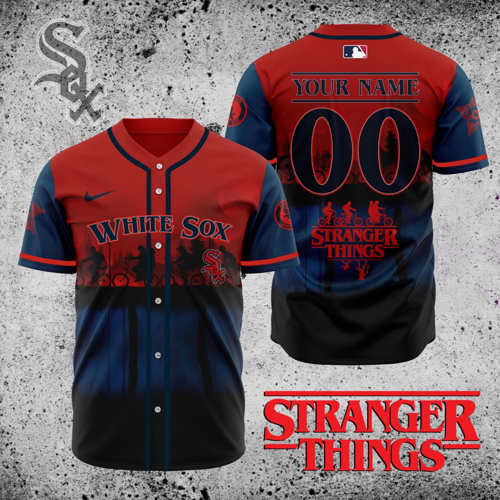 Premium Mlb Chicago White Sox X Stranger Things Custom Baseball Jersey