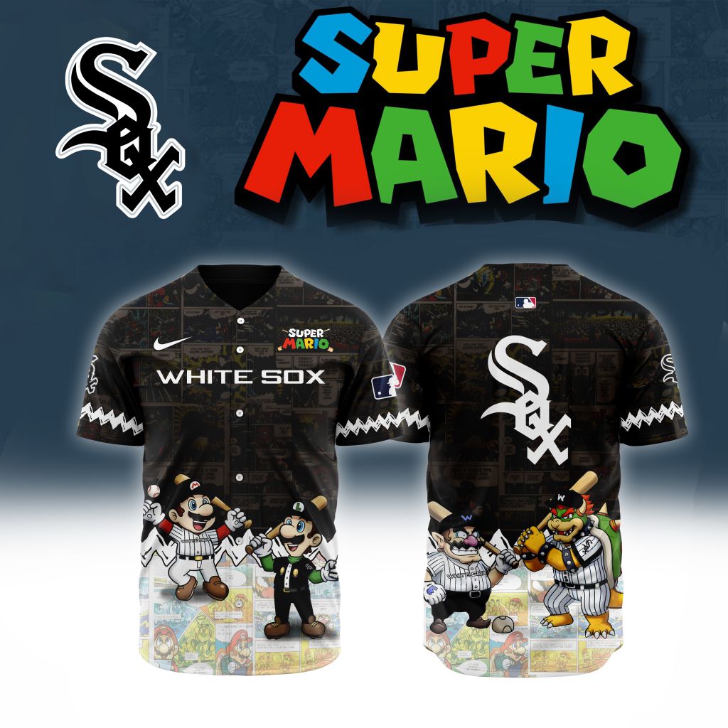 Premium Mlb Chicago White Sox X Super Mario Custom Baseball Jersey