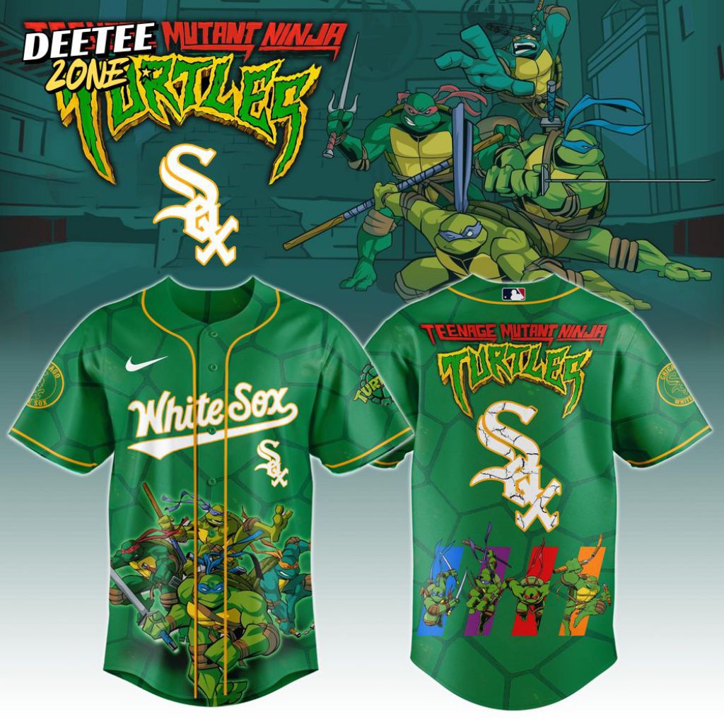 Premium Mlb Chicago White Sox X Teenage Mutant Ninja Turtles Custom Baseball Jersey
