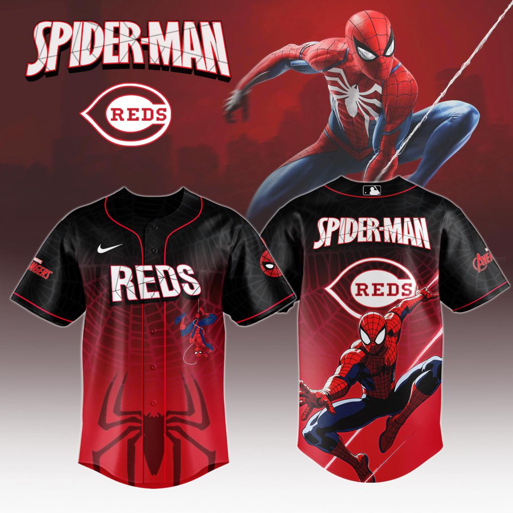 Premium Mlb Cincinnati Reds X Spider-man Custom Baseball Jersey