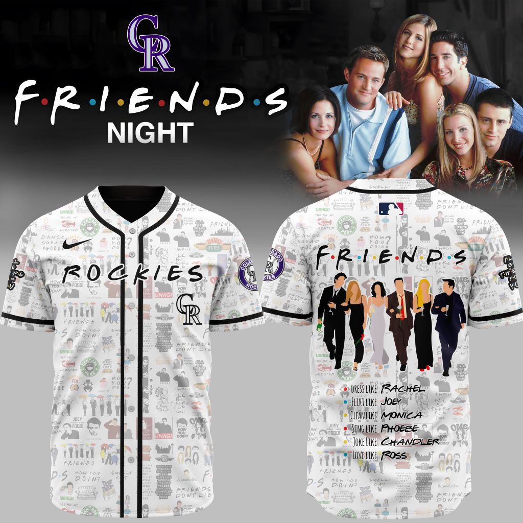 Premium Mlb Colorado Rockies X Friends Custom Baseball Jersey