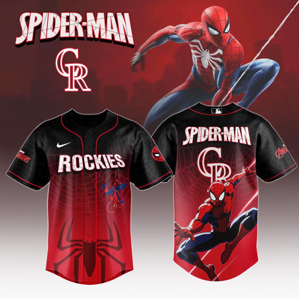 Premium Mlb Colorado Rockies X Spider-man Custom Baseball Jersey
