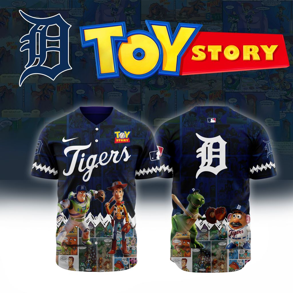Premium Mlb Detroit Tigers X Toy Story Custom Baseball Jersey