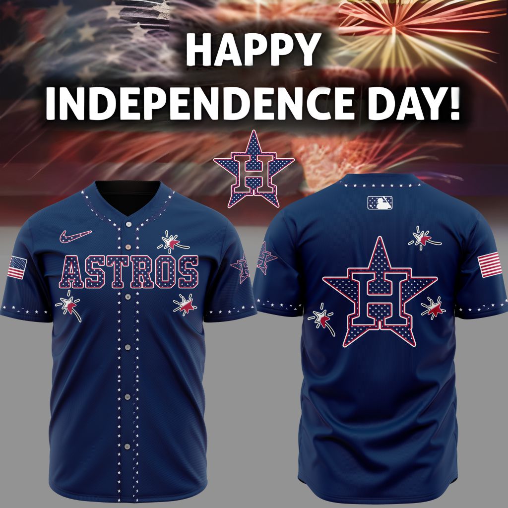 Premium Mlb Houston Astros Happy Independence Day Custom Baseball Jersey