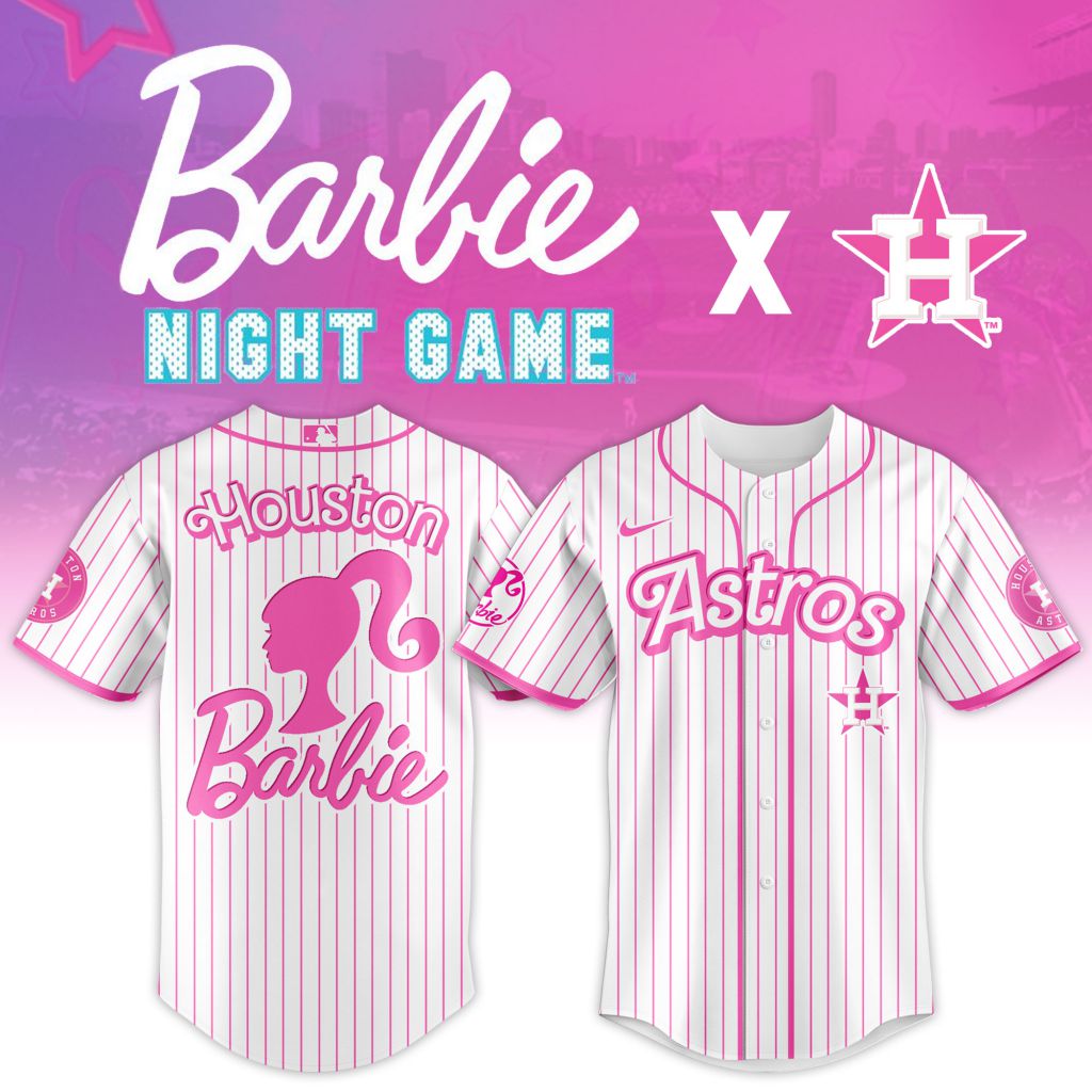 Premium Mlb Houston Astros X Barbie Custom Baseball Jersey