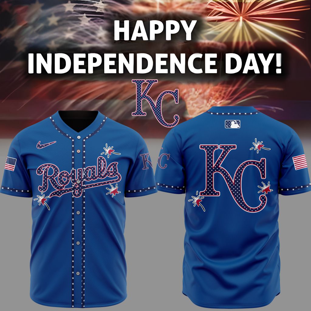 Premium Mlb Kansas City Royals Happy Independence Day Custom Baseball Jersey