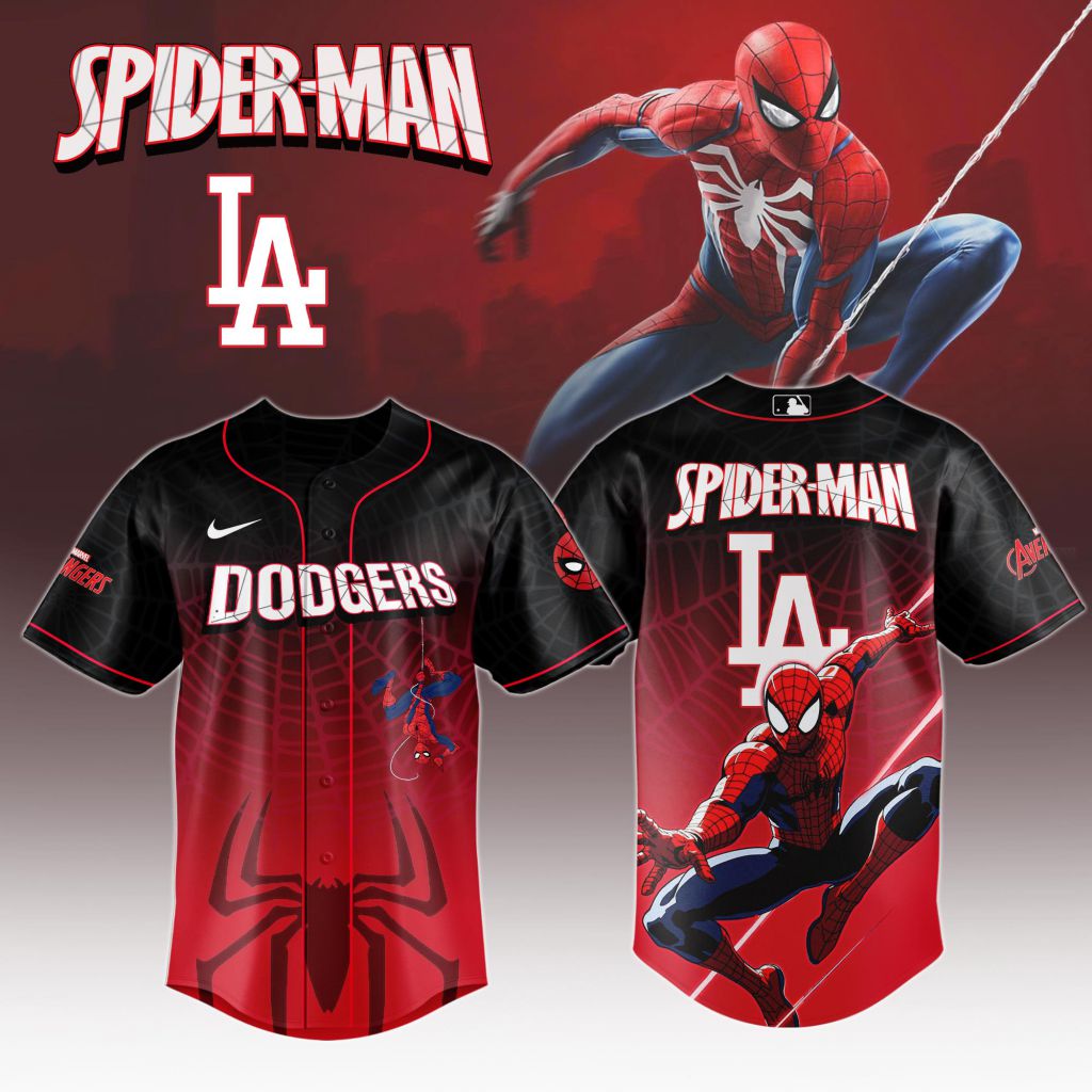 Premium Mlb Los Angeles Dodgers X Spider-man Custom Baseball Jersey