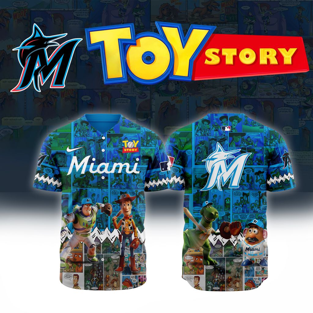 Premium Mlb Miami Marlins X Toy Story Custom Baseball Jersey