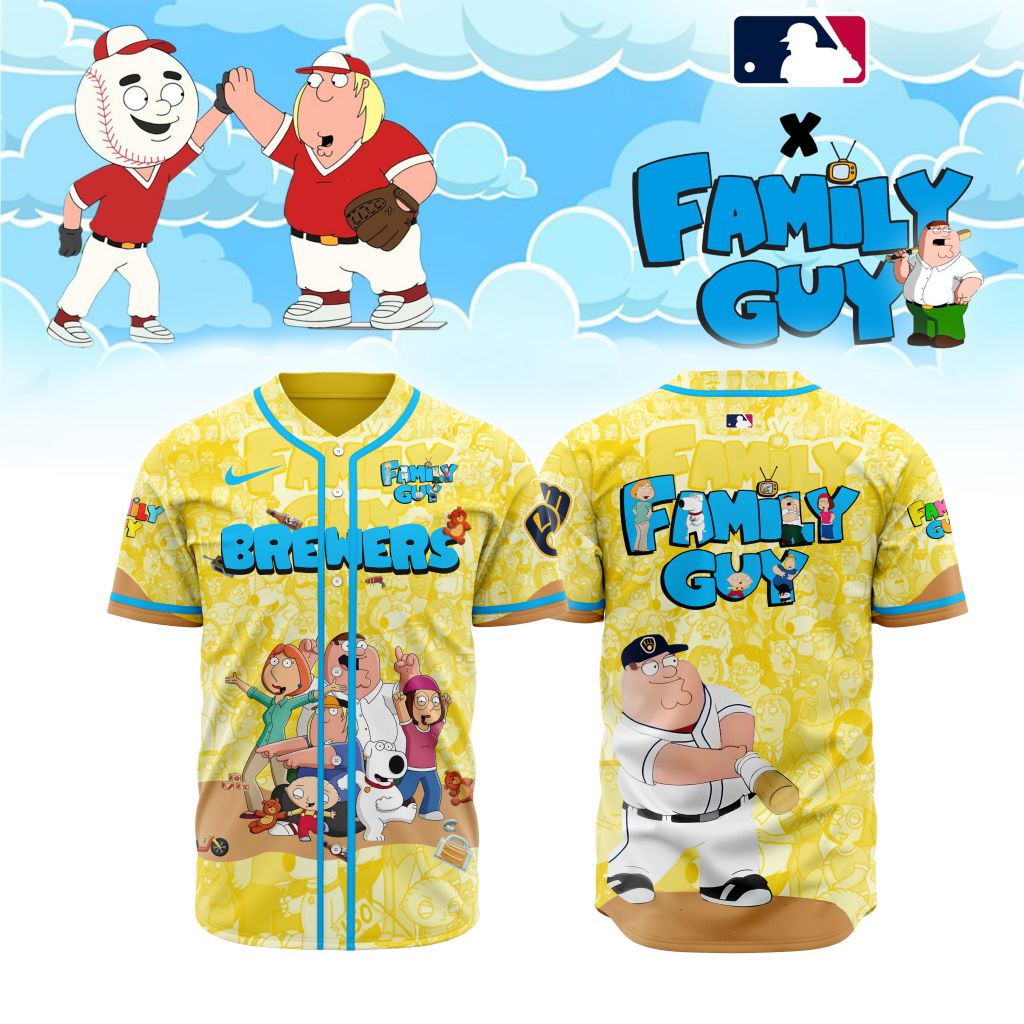 Premium Mlb Milwaukee Brewers X Family Guy Custom Baseball Jersey