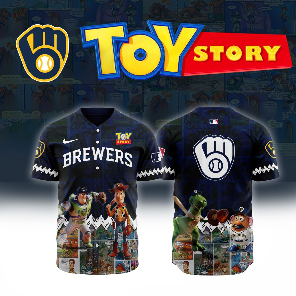 Premium Mlb Milwaukee Brewers X Toy Story Custom Baseball Jersey