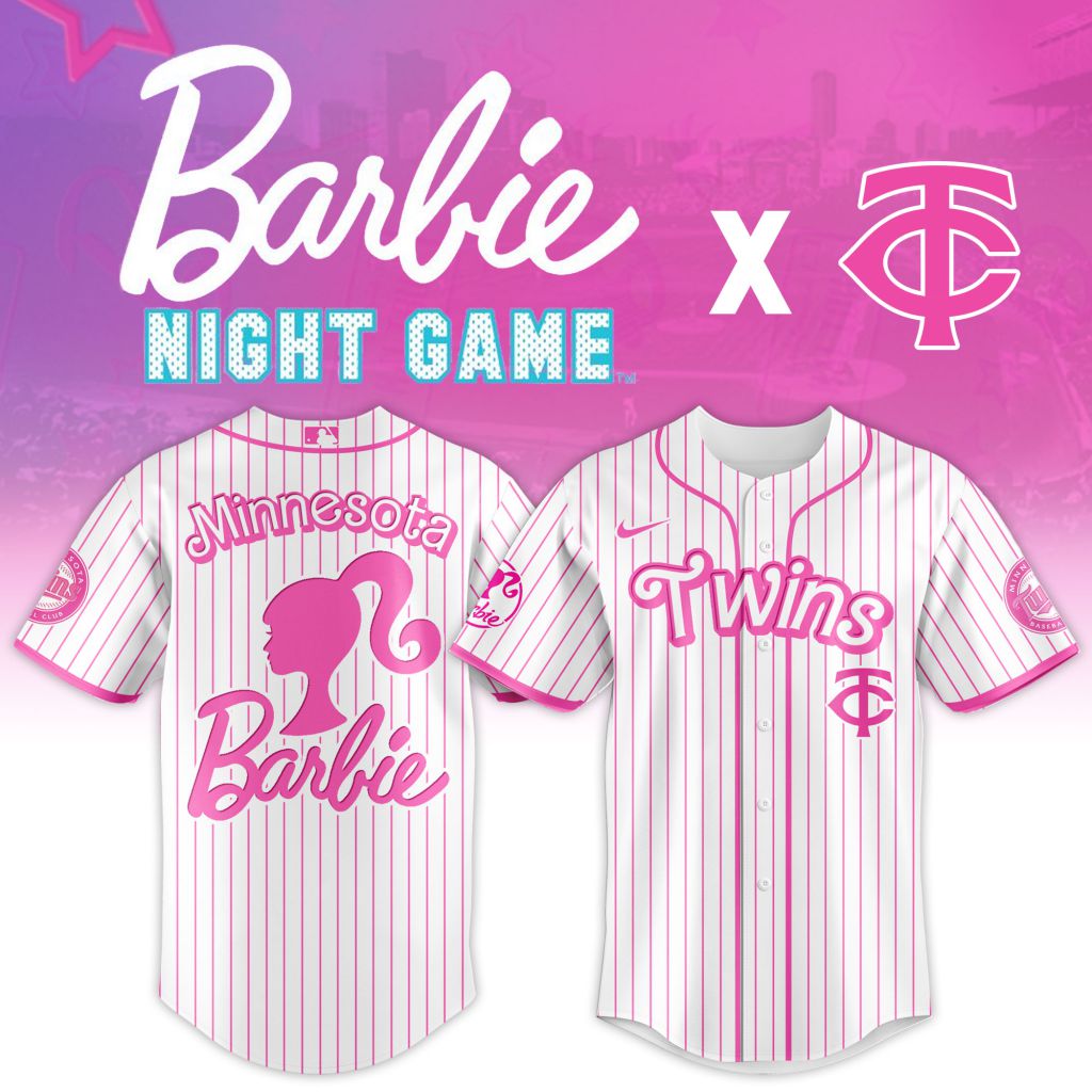 Premium Mlb Minnesota Twins X Barbie Custom Baseball Jersey