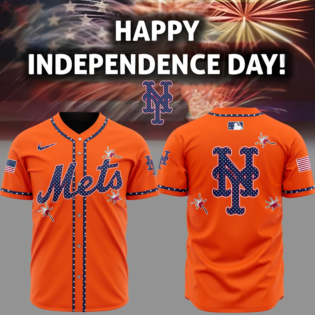 Premium Mlb New York Mets Happy Independence Day Custom Baseball Jersey
