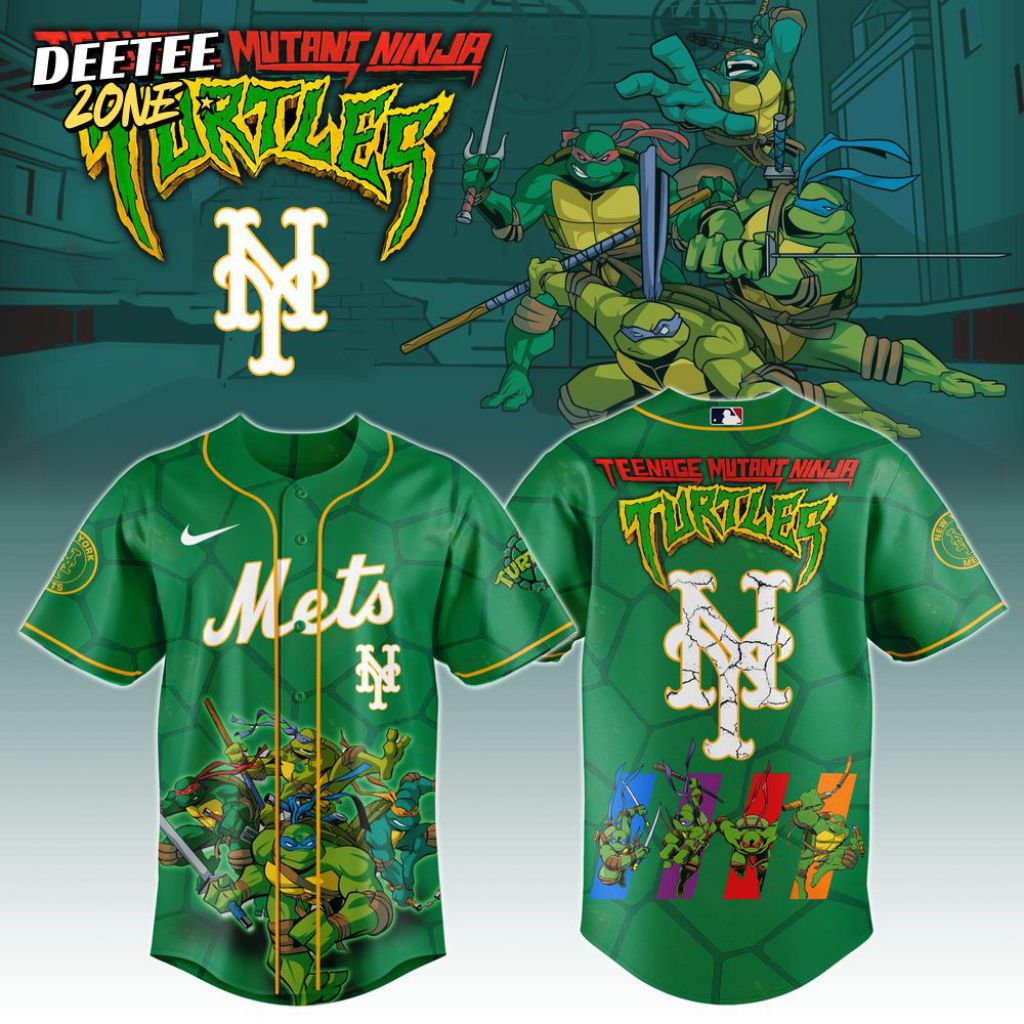 Premium Mlb New York Mets X Teenage Mutant Ninja Turtles Custom Baseball Jersey
