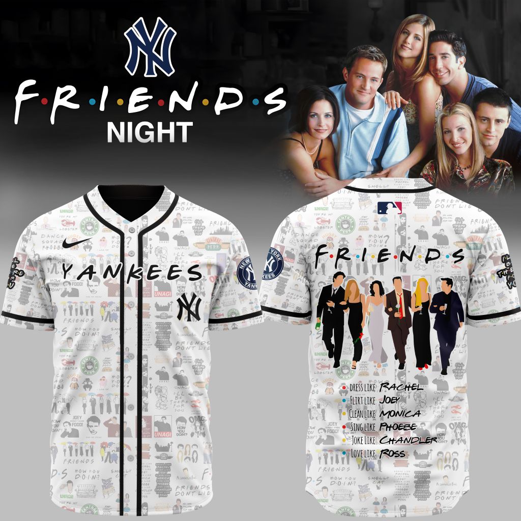 Premium Mlb New York Yankees X Friends Custom Baseball Jersey