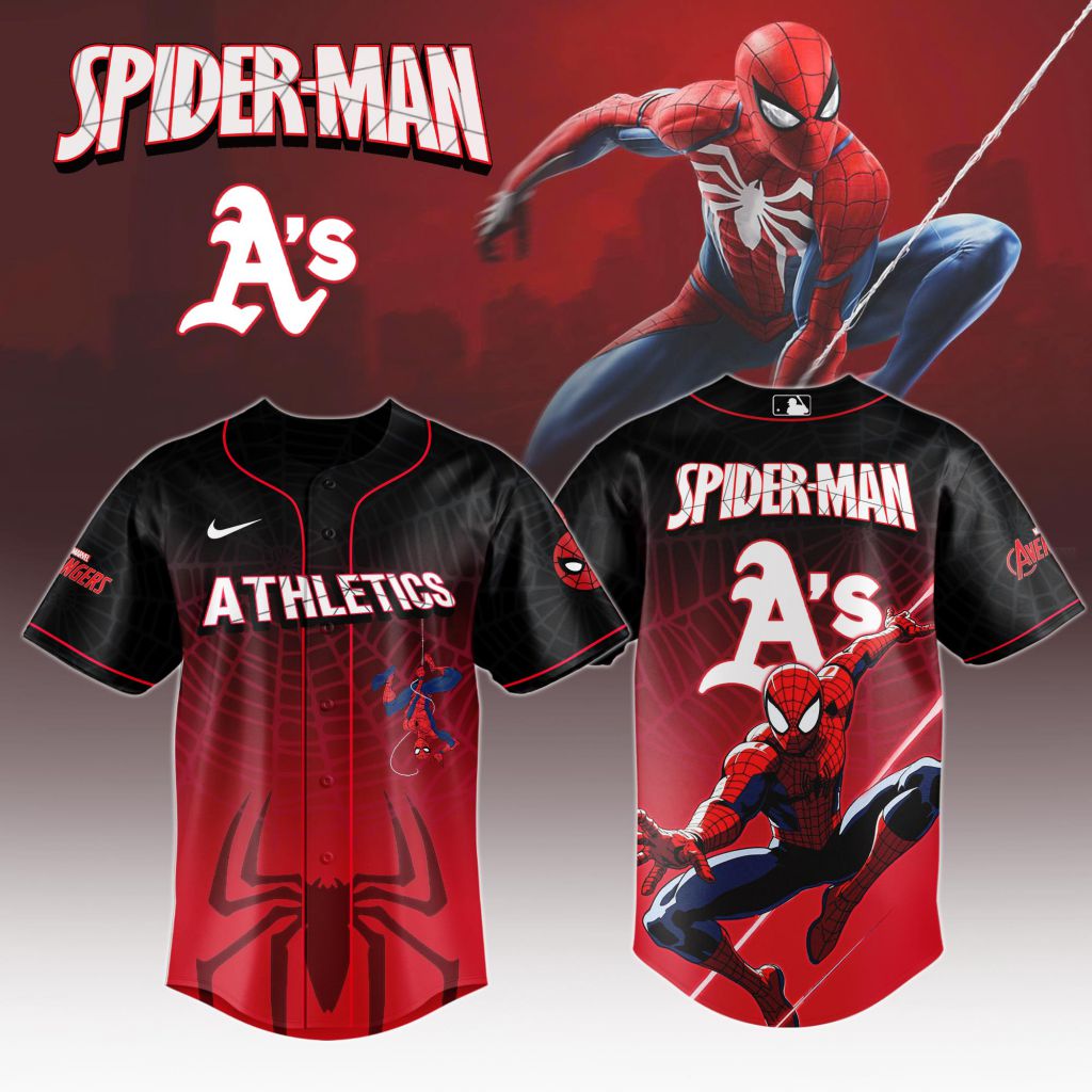 Premium Mlb Oakland Athletics X Spider-man Custom Baseball Jersey