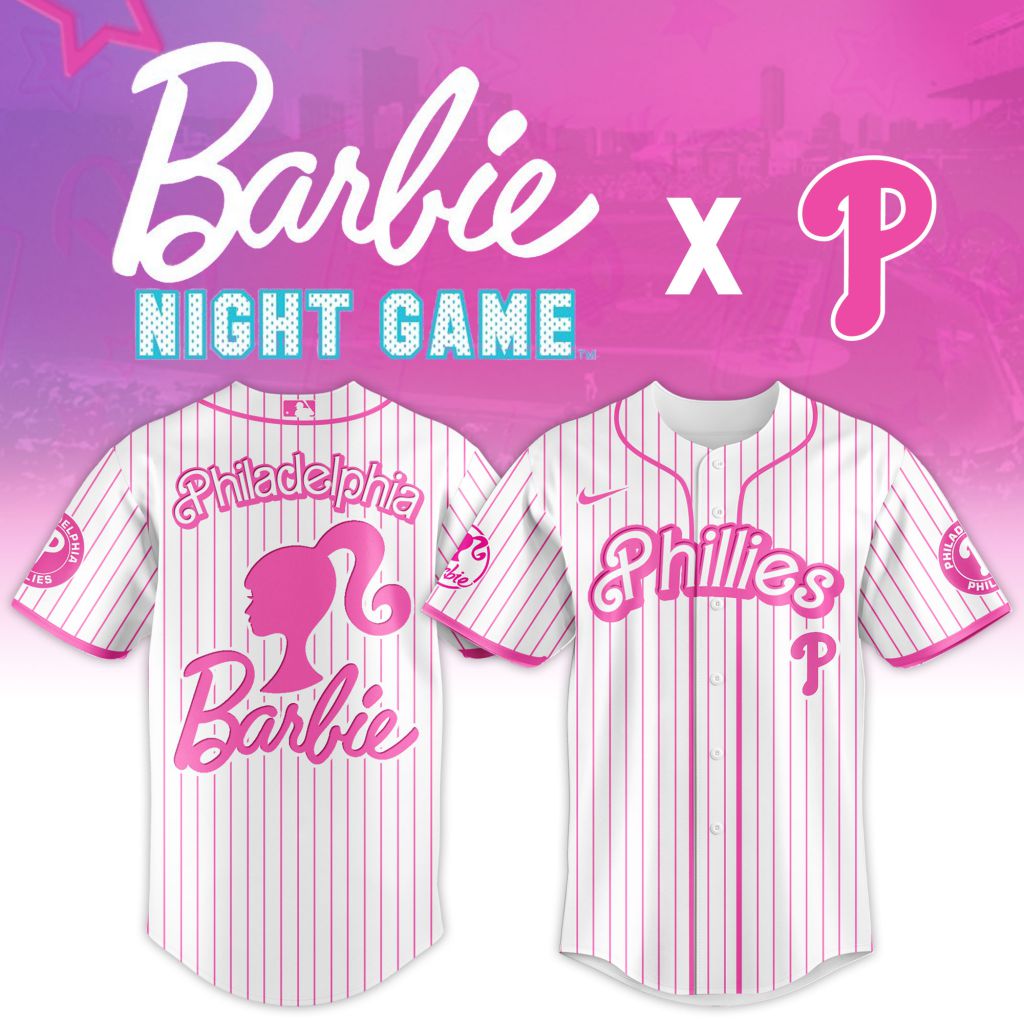 Premium Mlb Philadelphia Phillies X Barbie Custom Baseball Jersey