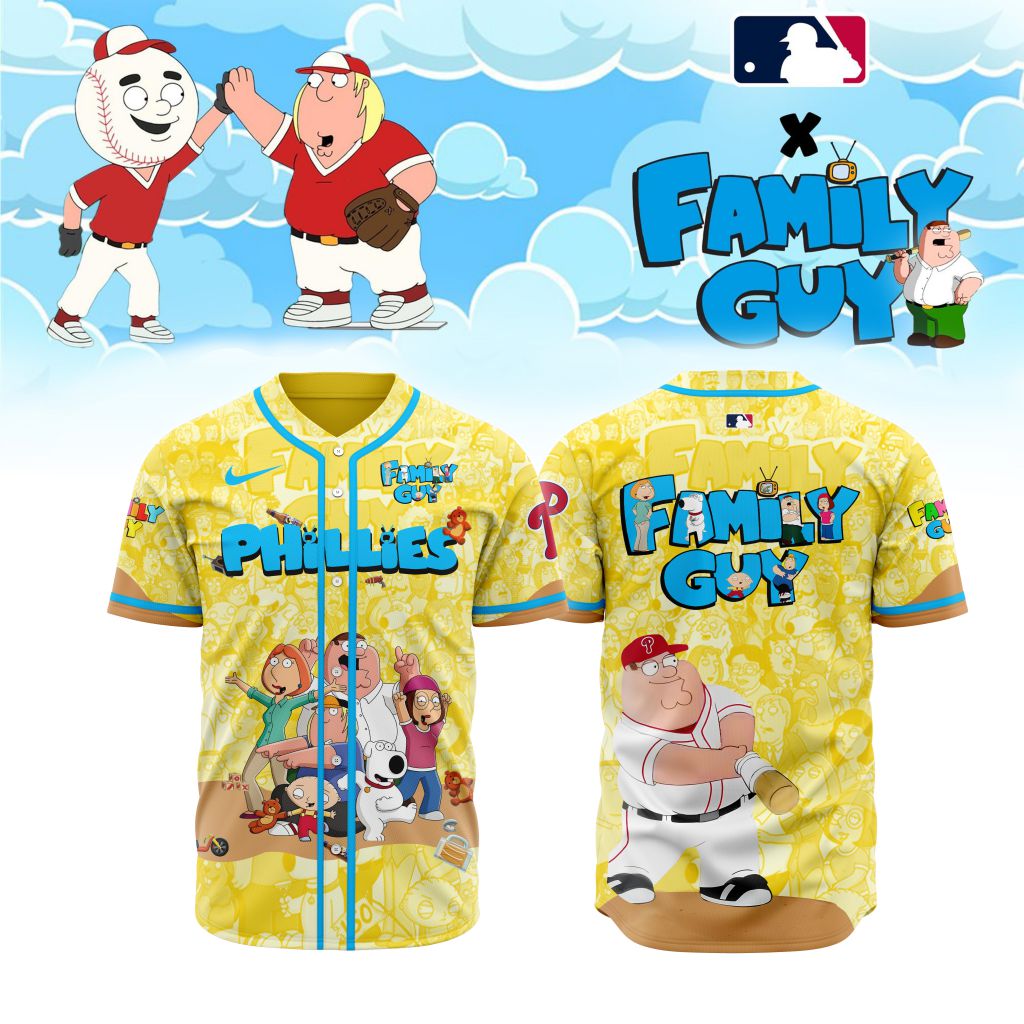 Premium Mlb Philadelphia Phillies X Family Guy Custom Baseball Jersey