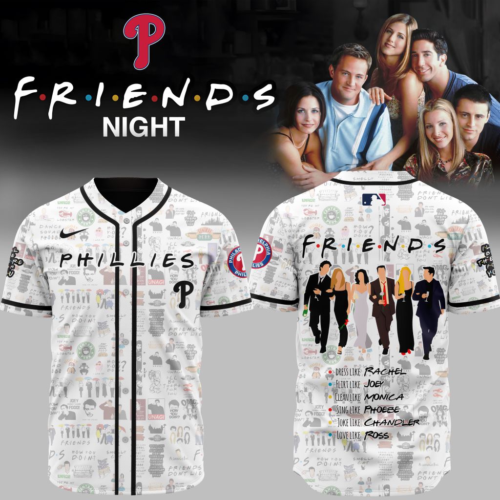 Premium Mlb Philadelphia Phillies X Friends Custom Baseball Jersey