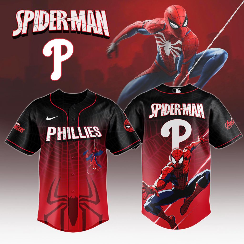 Premium Mlb Philadelphia Phillies X Spider-man Custom Baseball Jersey