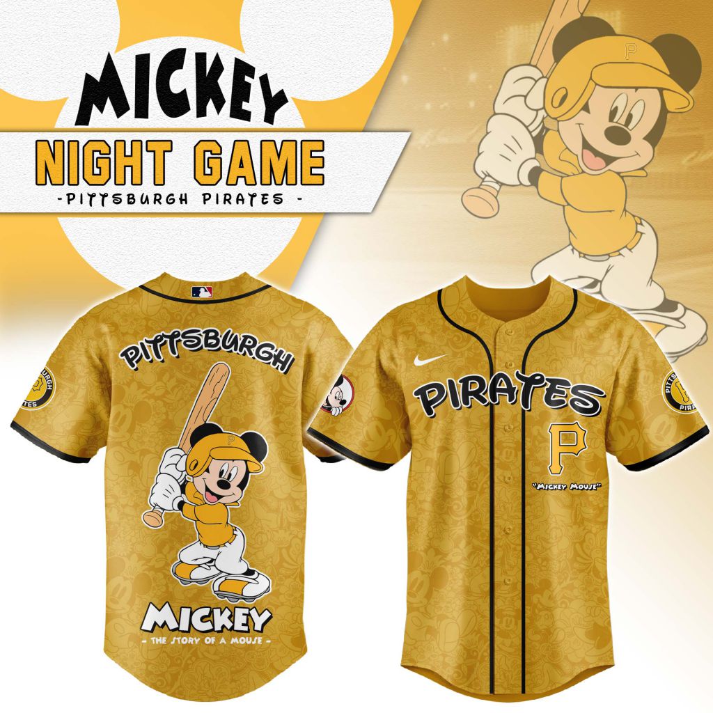 Premium Mlb Pittsburgh Pirates X Mickey Mouse Custom Baseball Jersey