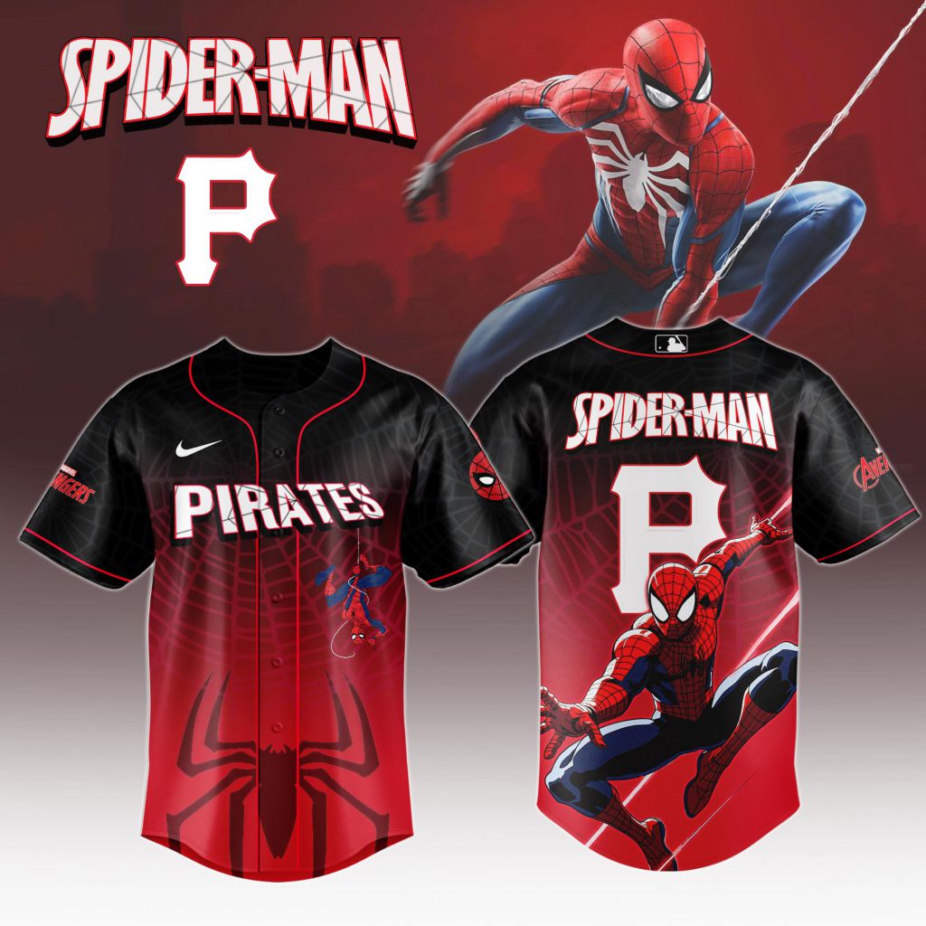 Premium Mlb Pittsburgh Pirates X Spider-man Custom Baseball Jersey