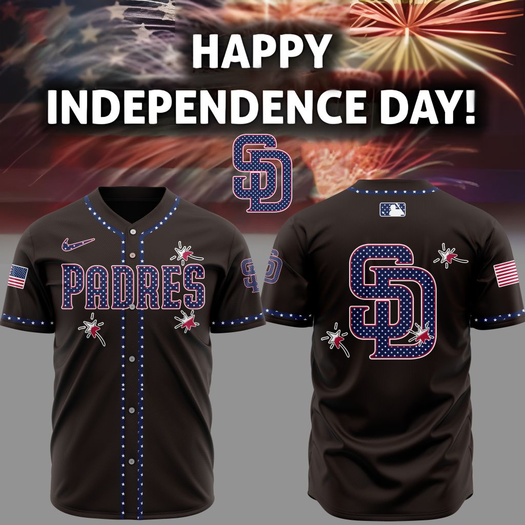 Premium Mlb San Diego Padres Happy Independence Day Custom Baseball Jersey