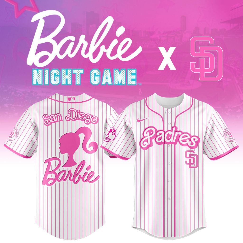 Premium Mlb San Diego Padres X Barbie Custom Baseball Jersey