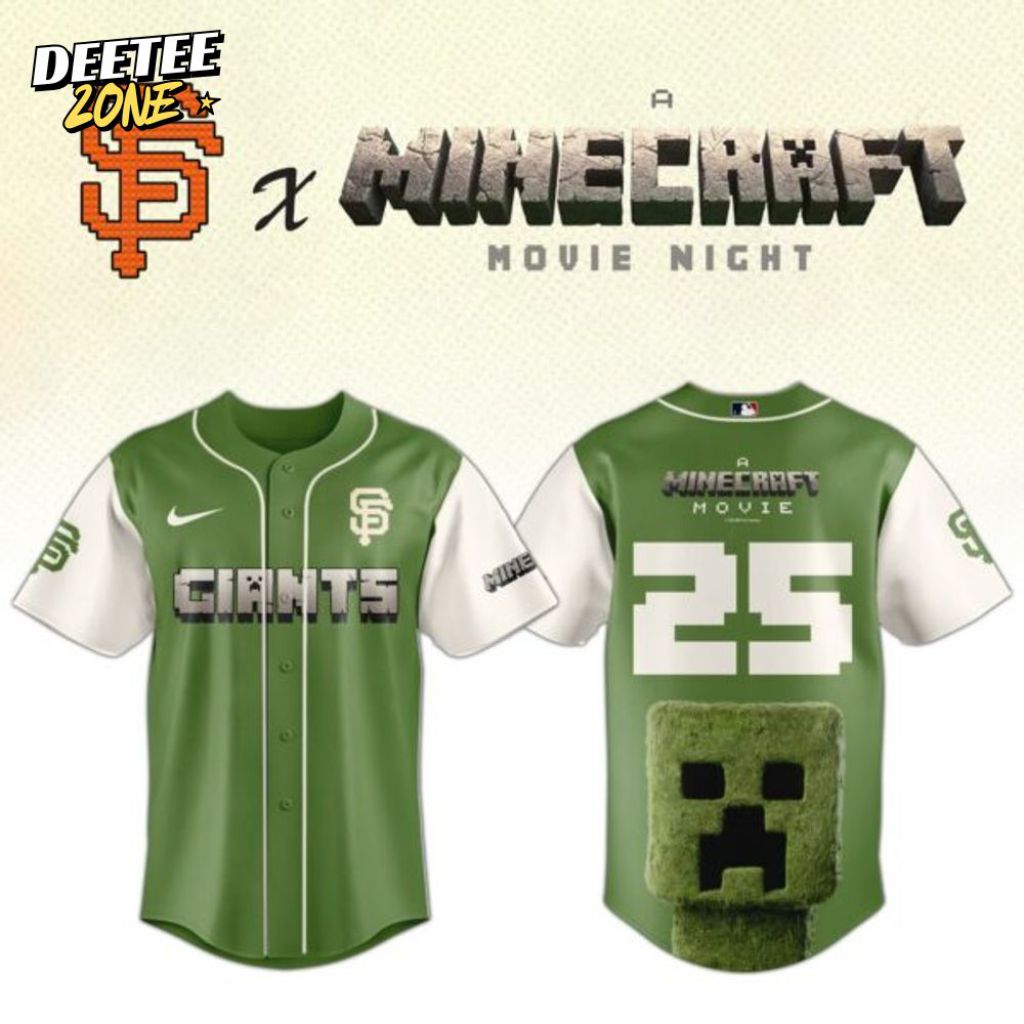 Premium Mlb San Francisco Giants X A Minecraft Movie Custom Baseball Jersey