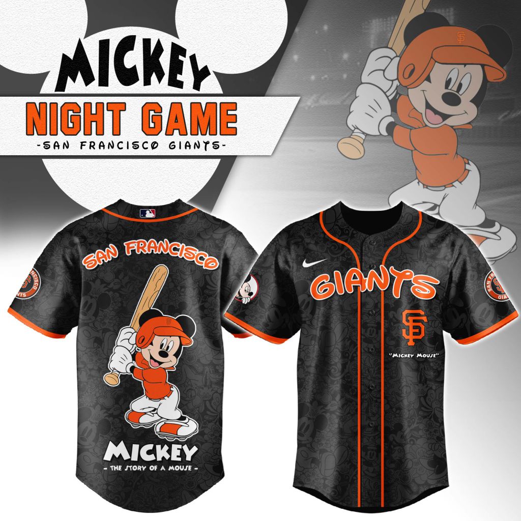 Premium Mlb San Francisco Giants X Mickey Mouse Custom Baseball Jersey