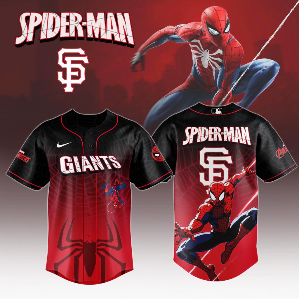 Premium Mlb San Francisco Giants X Spider-man Custom Baseball Jersey